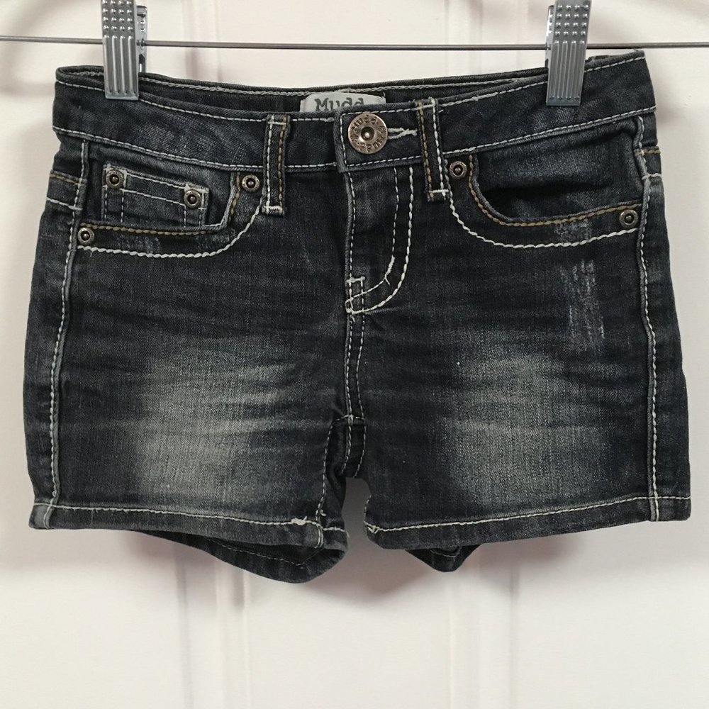 Mudd Distressed Shorts Embroidered Back Pockets - Size 7